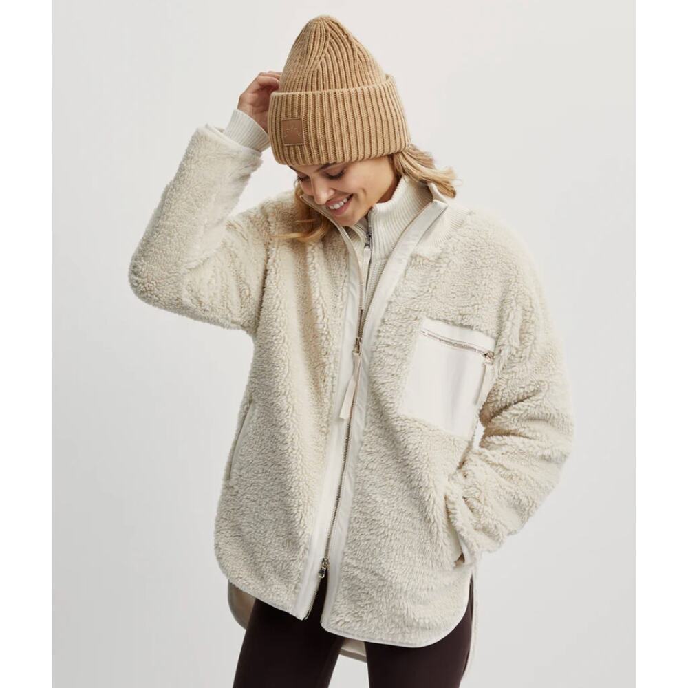 VARLEY Marney Sherpa Jacket in Sandshell Size XS